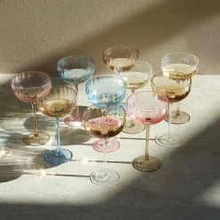 Sinnerup Glas-Candy Blue Champagneskål