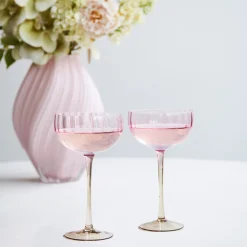 Sinnerup Glas-Candy rose champagneskål
