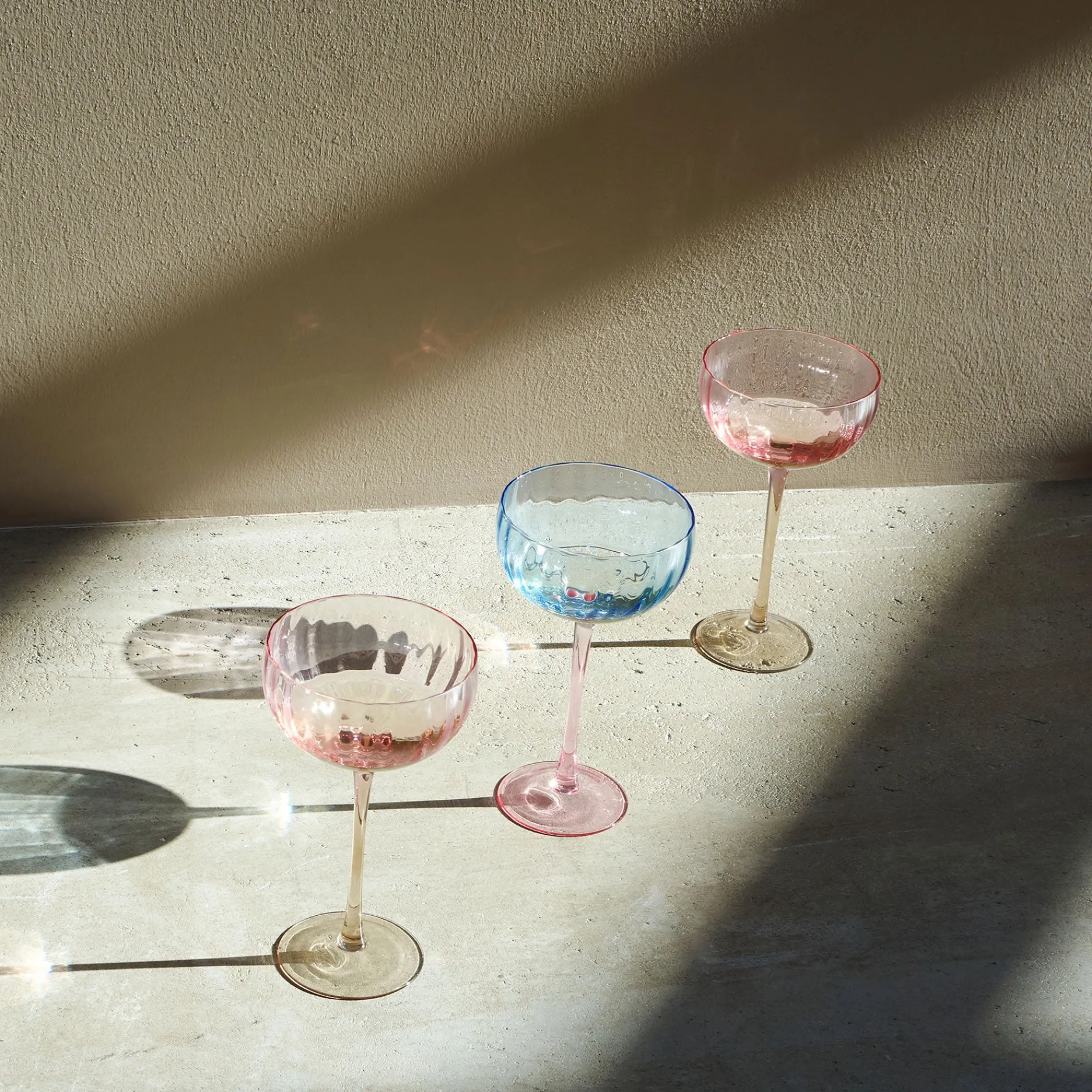 Sinnerup Glas-Candy rose champagneskål