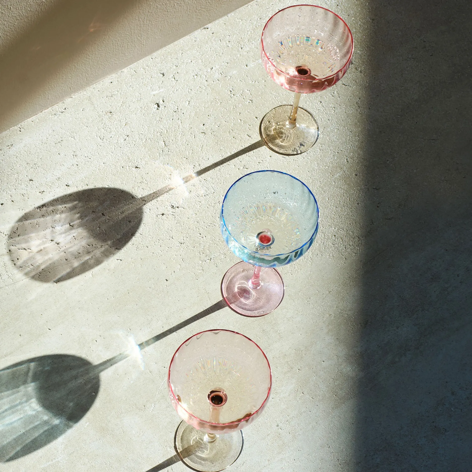Sinnerup Glas-Candy rose champagneskål
