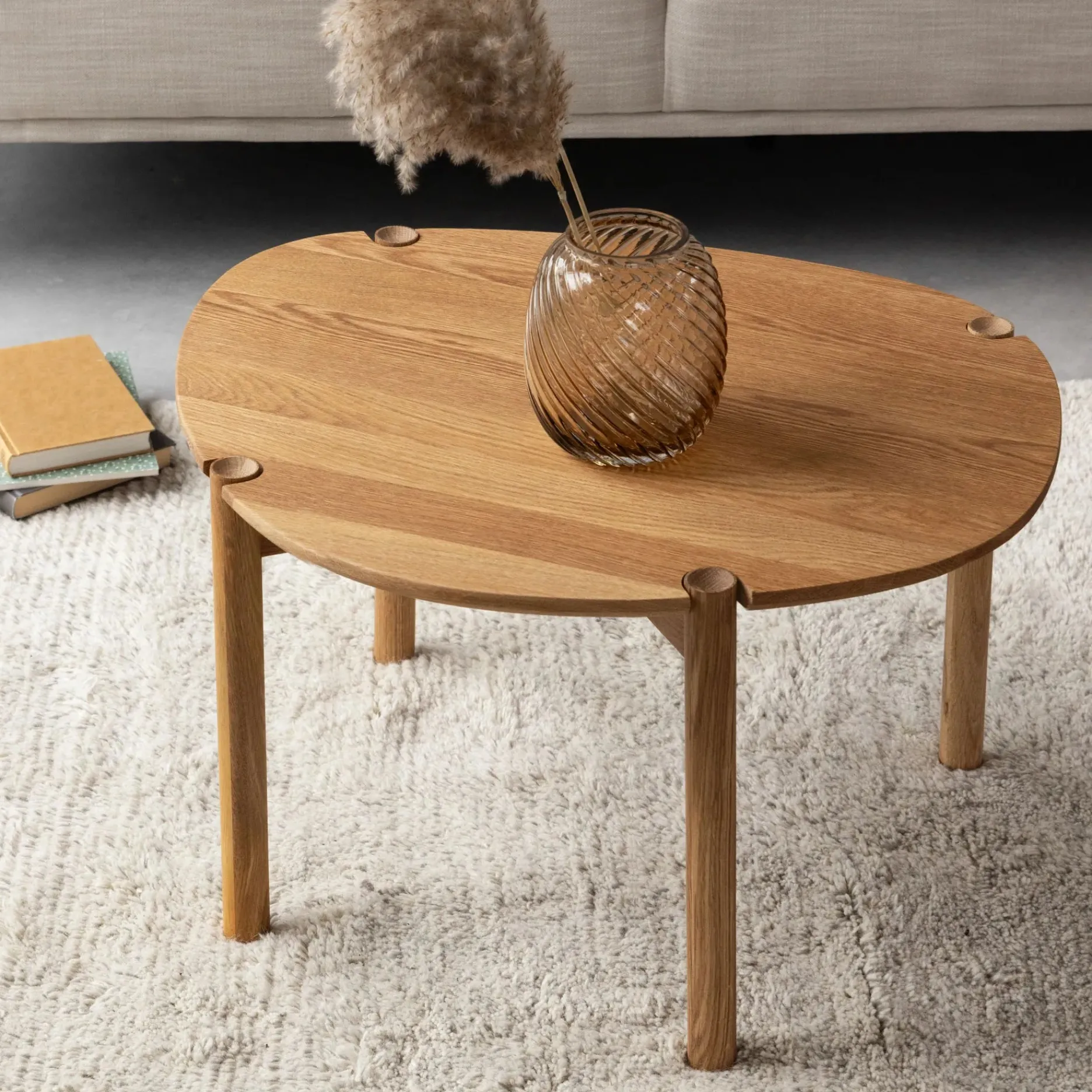 Furniture by Sinnerup Sofaborde-Colo Cross sofabord, FSC certificeret egetræ H40 cm