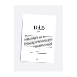 Dialægt/Citatplakat Plakater Og Billeder-Dåb Definitions