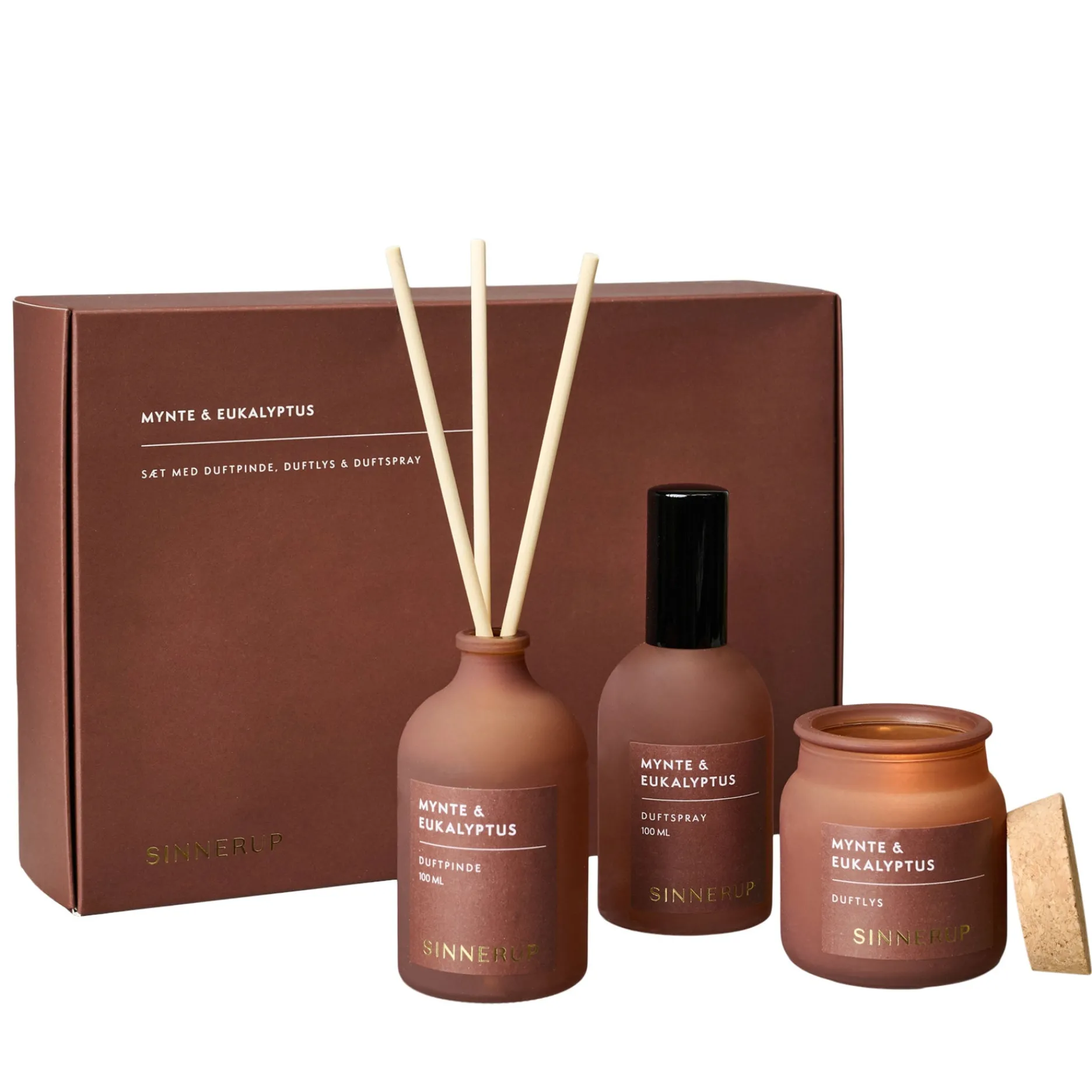 Sinnerup Wellness-Duftsæt Brun Mist Mynte/Eukalyptus