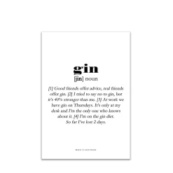 Men's Lounge Plakater Og Billeder-Gin definition A4
