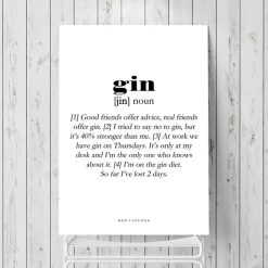 Men's Lounge Plakater Og Billeder-Gin definition A4