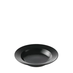 Aida Stel-Groovy suppetallerken Ø23 cm sort stentøj