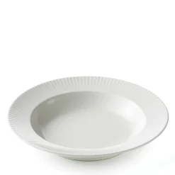 Aida Stel-Groovy suppetallerken Ø23 cm hvid stentøj