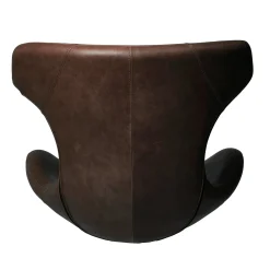 Furniture by Sinnerup Loungestole-Kato loungestol læder m. chrome drejesokkel