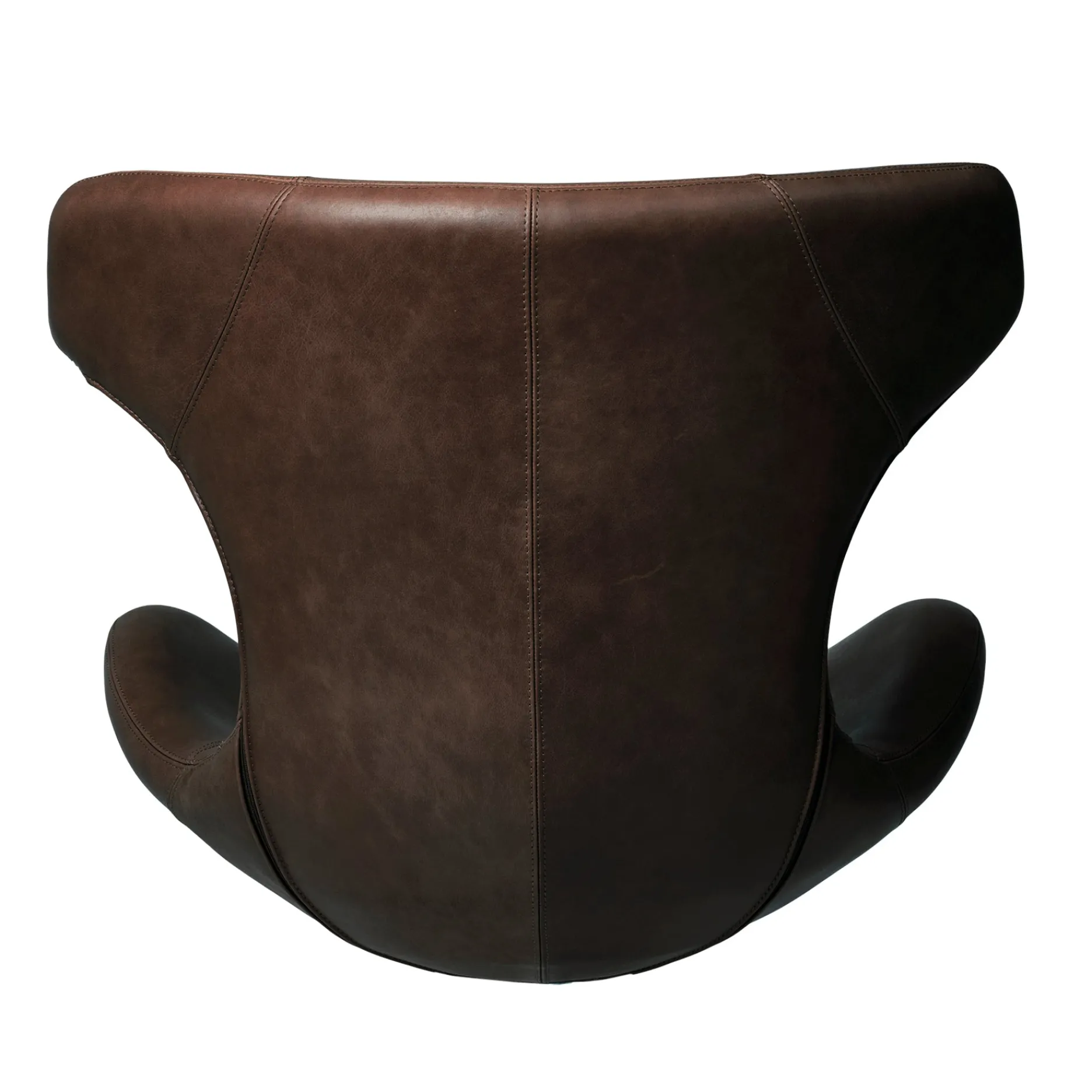 Furniture by Sinnerup Loungestole-Kato loungestol læder m. chrome drejesokkel