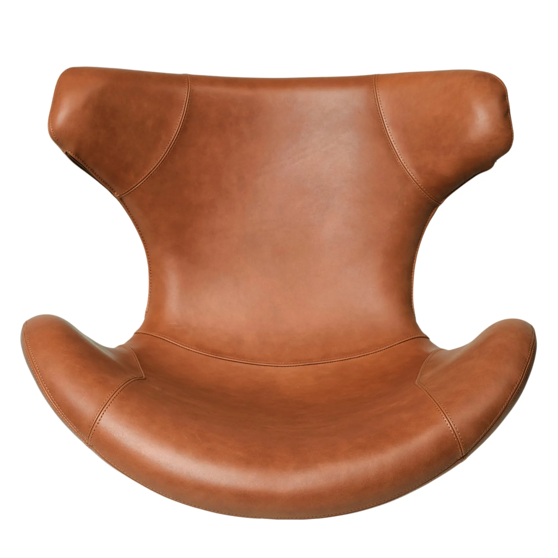 Furniture by Sinnerup Loungestole-Kato loungestol læder m. sort drejesokkel