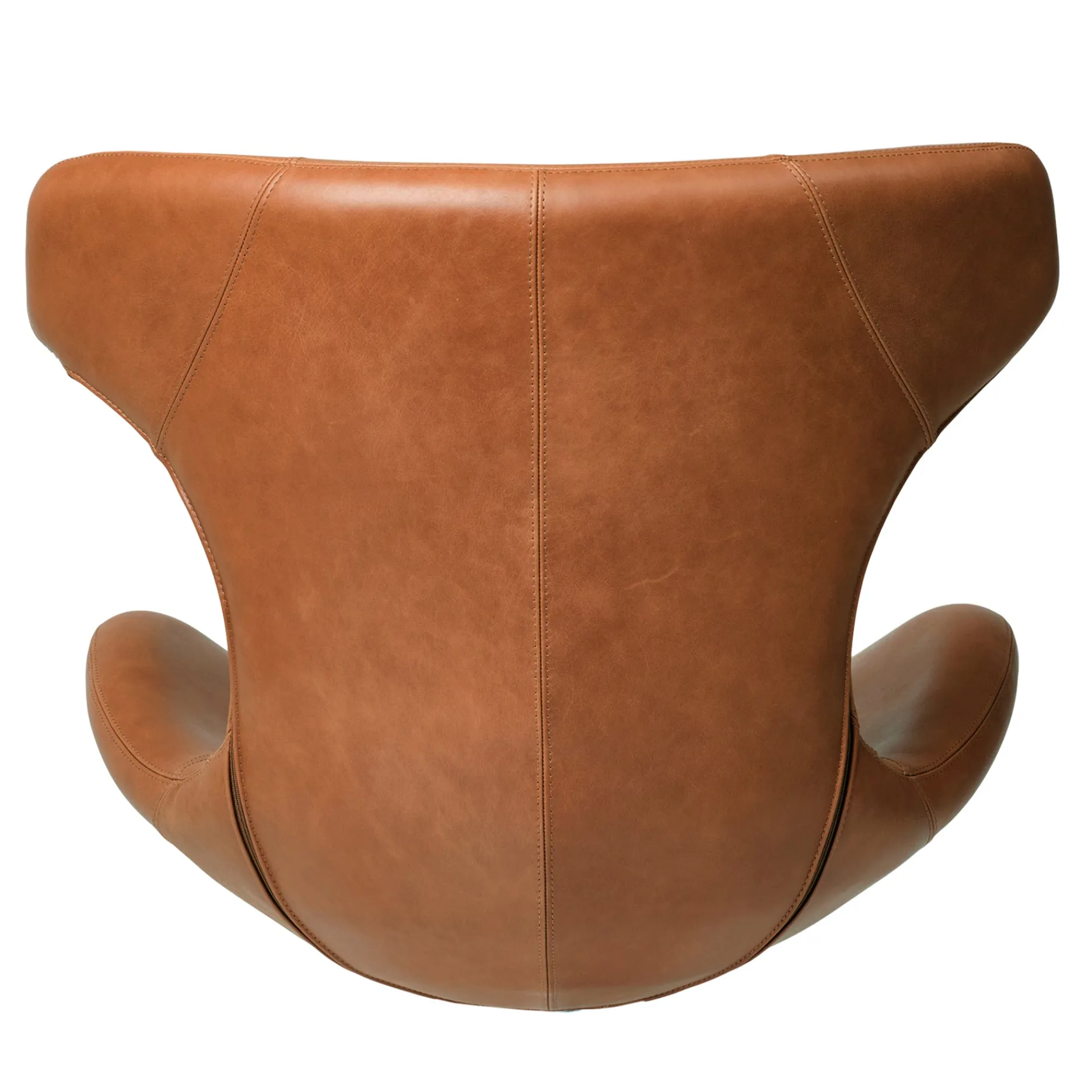 Furniture by Sinnerup Loungestole-Kato loungestol læder m. sort drejesokkel