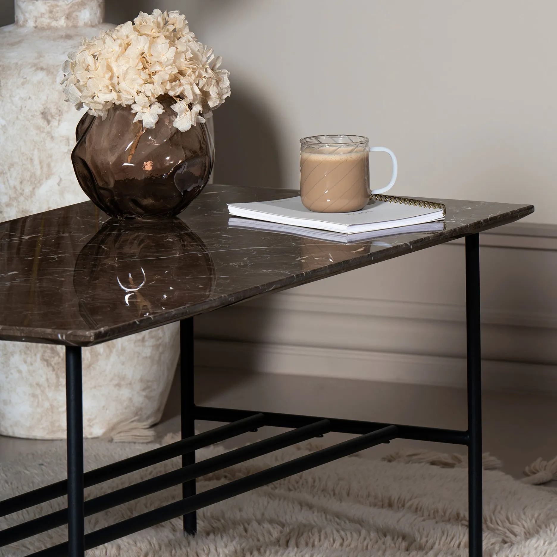 Furniture by Sinnerup Sofaborde-LINES II sofabord i marmor 100x50 cm