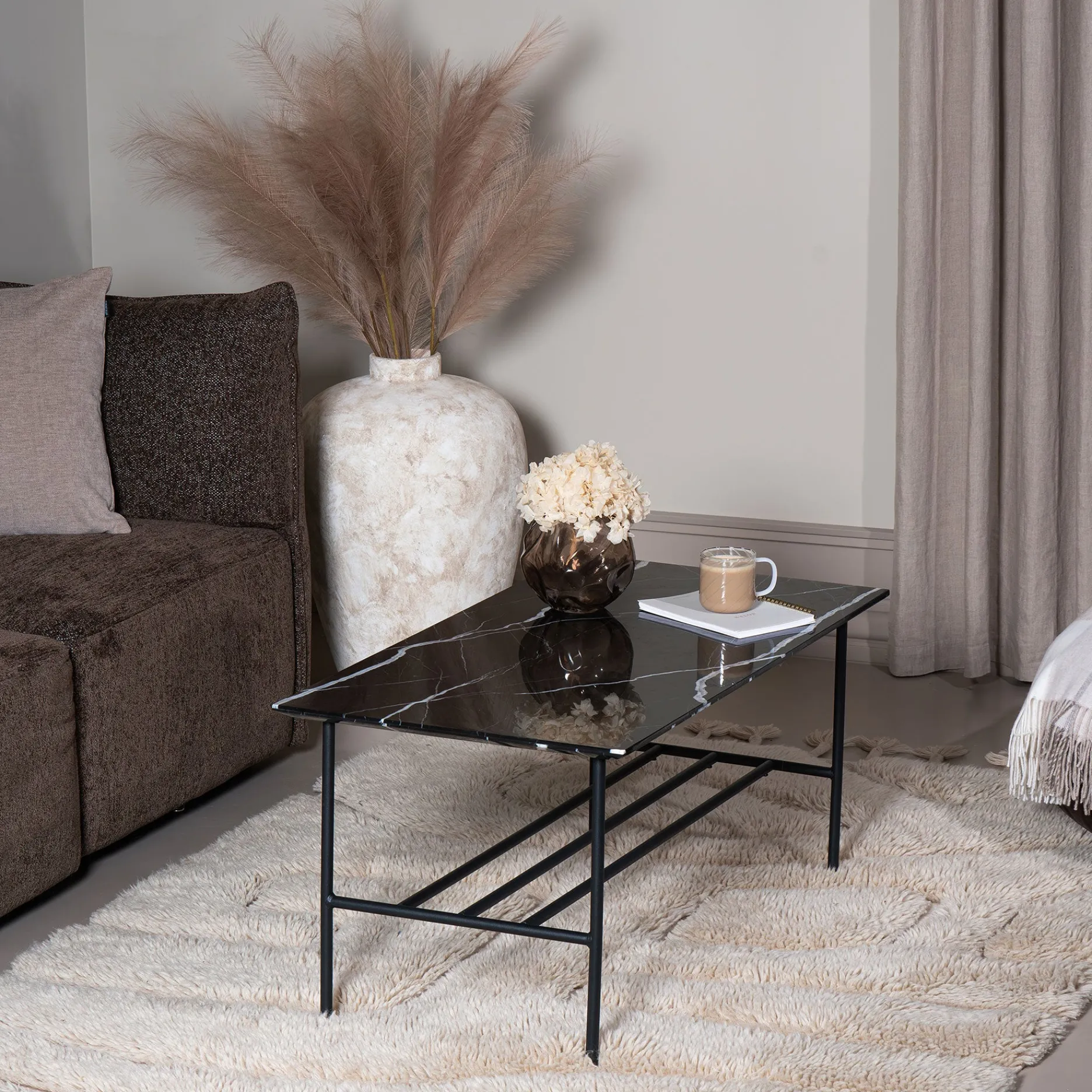 Furniture by Sinnerup Sofaborde-LINES II sofabord i marmor 100x50 cm