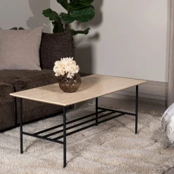 Furniture by Sinnerup Sofaborde-LINES II sofabord i travertin 100x50 cm