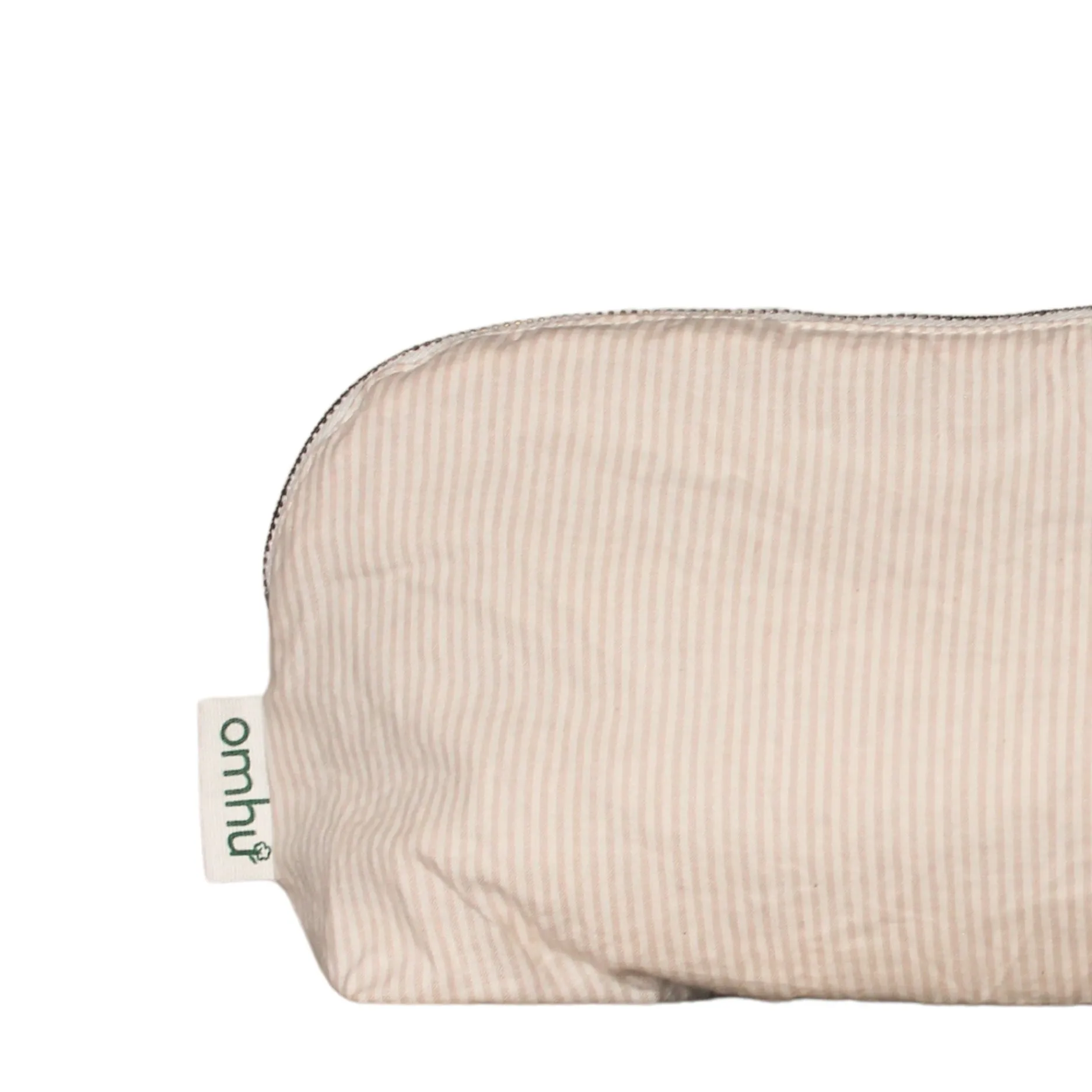 Omhu Wellness-Makeup pung 24x15 cm mini strib sand