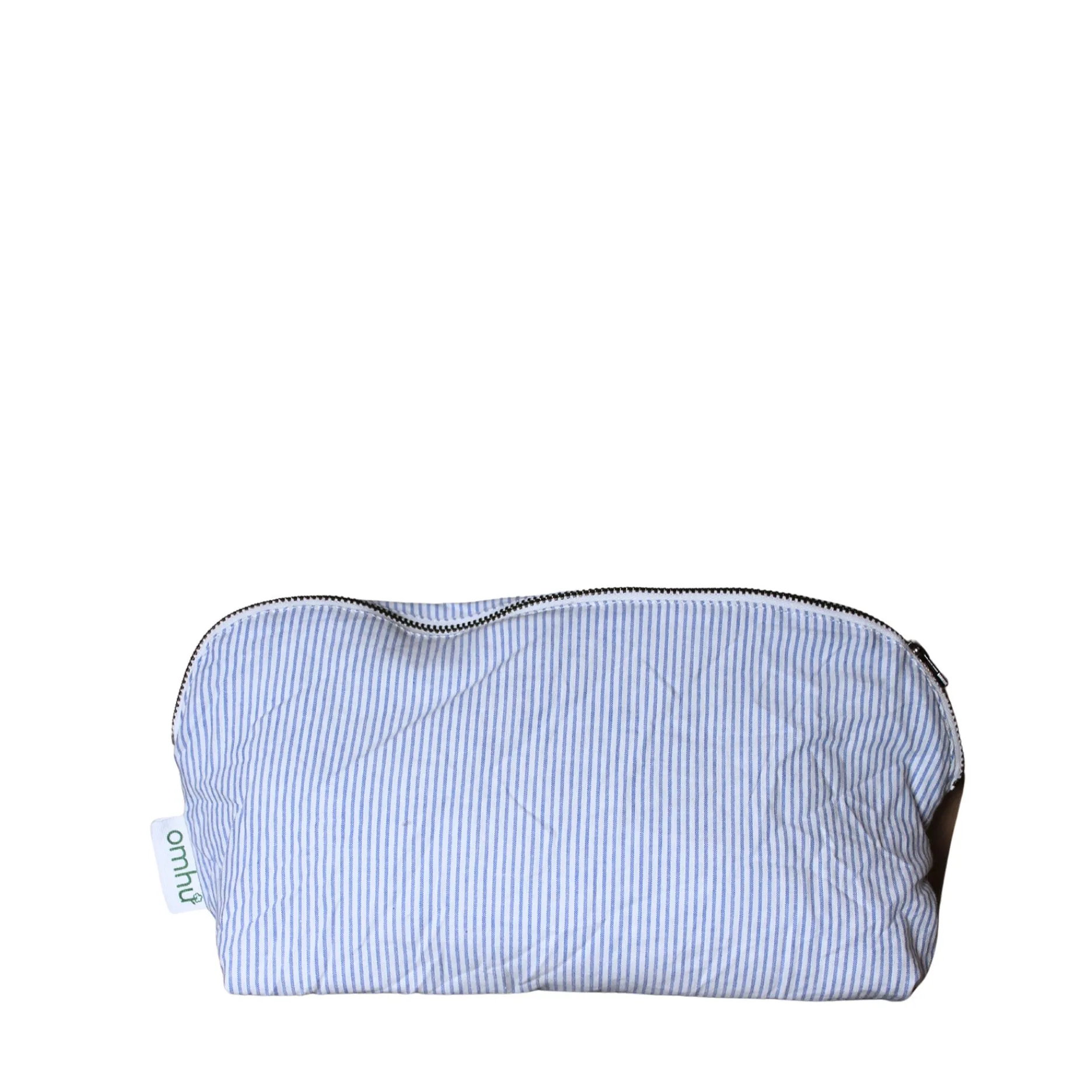 Omhu Wellness-Makeup pung 24x15 cm mini strib blå
