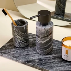 Sinnerup Sæbedispensere|Sæbedispensere-Marble II cylinder sæbedispenser