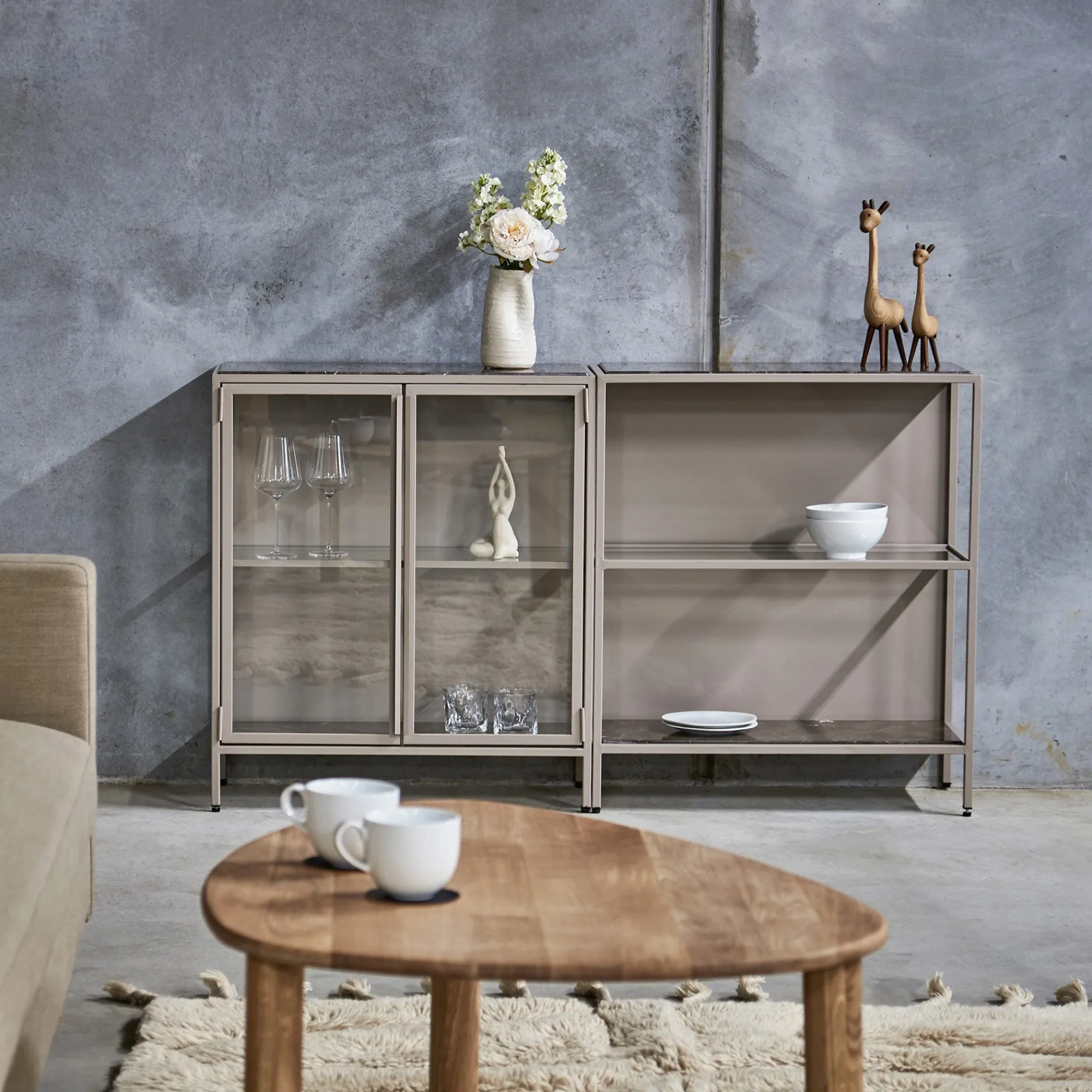 Furniture by Sinnerup Reoler-Mason II Reol - lysebrun metal