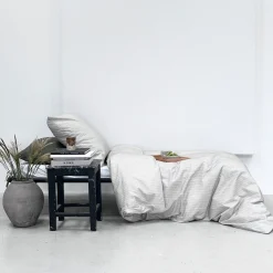 Omhu Sengetøj-Multi strib sengetøj 140x220 cm mud