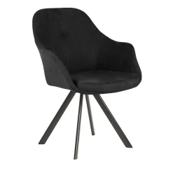 Furniture by Sinnerup Spisebordsstole-New Age sort stof m. drejeben