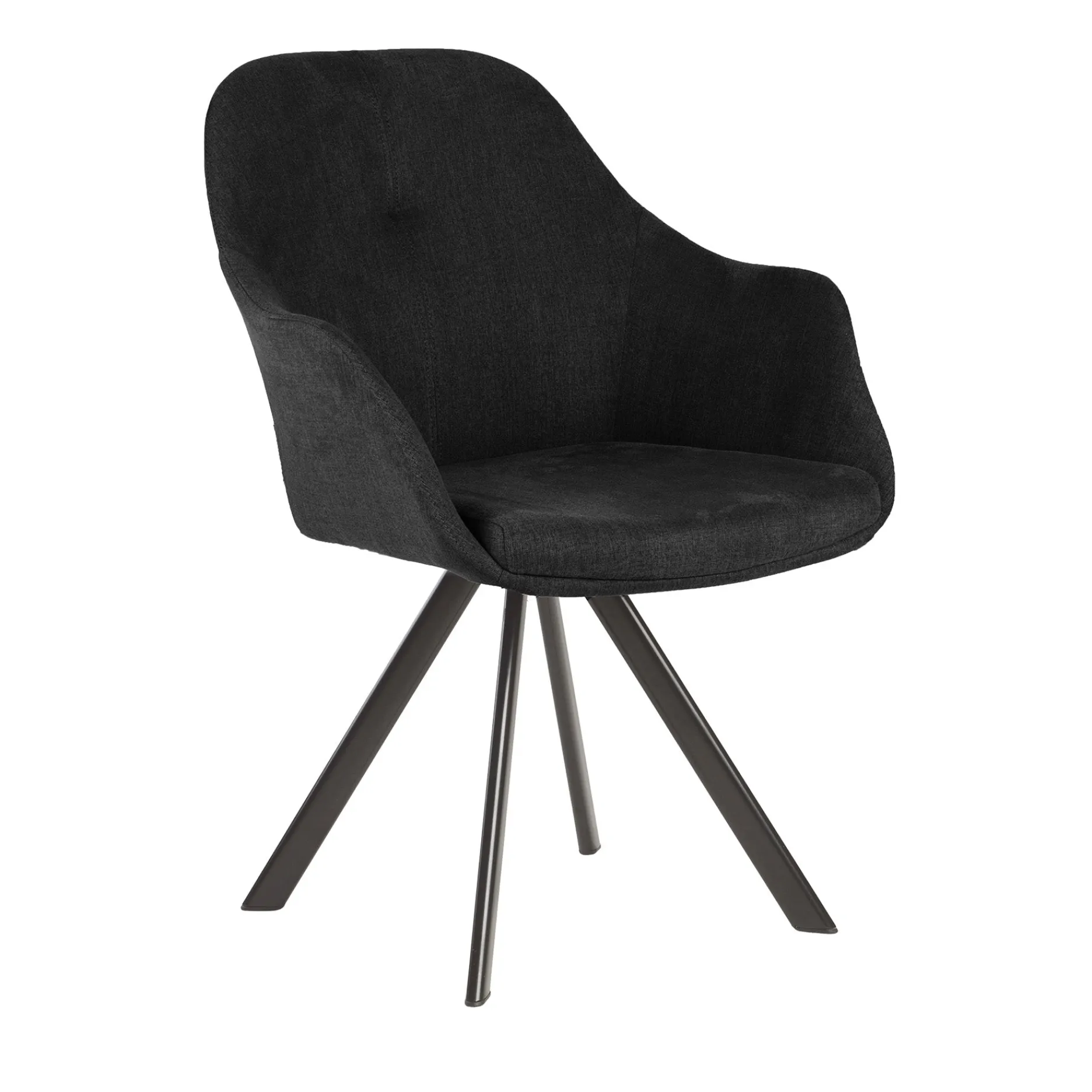 Furniture by Sinnerup Spisebordsstole-New Age sort stof m. drejeben