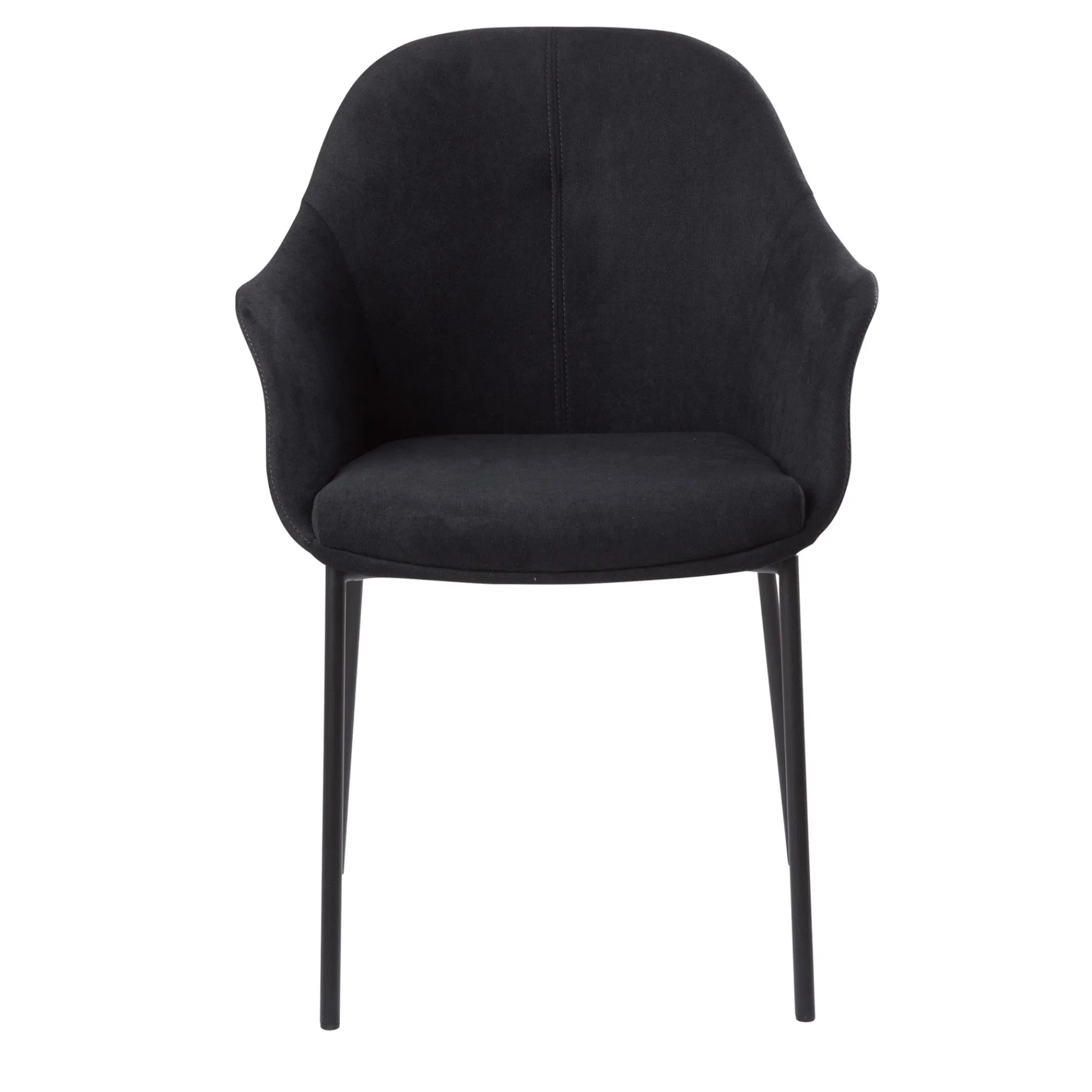 Furniture by Sinnerup Spisebordsstole-New Age sort stof m. faste ben