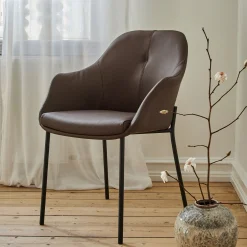 Furniture by Sinnerup Spisebordsstole-New Age spisebordsstol læder m.fast ben