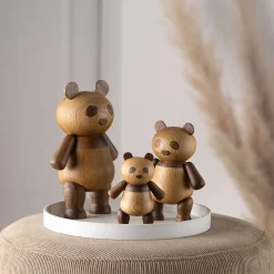 Sinnerup Figurer|Figurer-Panda i eg/valnød