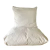 Omhu Sengetøj-Patchwork mini strib sengetøj 140x220 cm sand