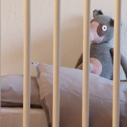 Omhu Sengetøj-Percale sengetøj baby 70x100 cm lys grå