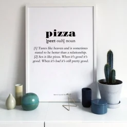 Men's Lounge Plakater Og Billeder-Pizza Definition A4
