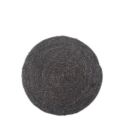 Aida Dækkeservietter-RAW dækkeserviet Ø38 cm sort siv