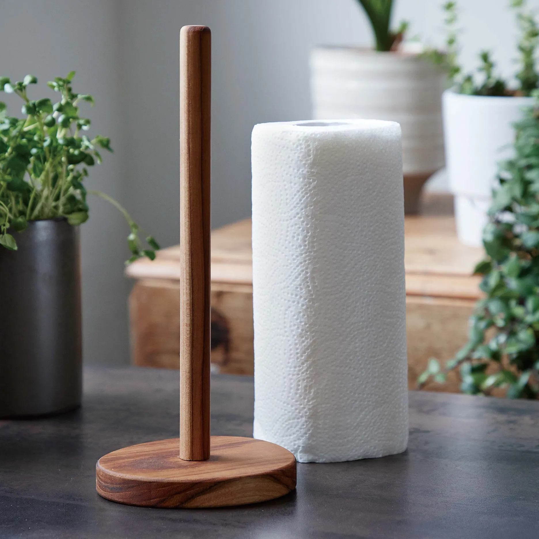Aida Køkkenrulleholdere-RAW køkkenrulleholder teak