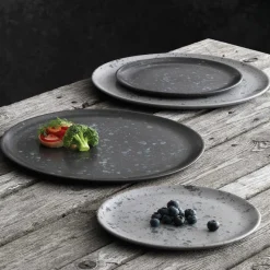 Aida Stel-RAW middagstallerken Ø28 cm sort spotted