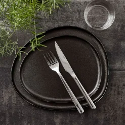 Aida Stel-RAW Organic middagstallerken titanium black