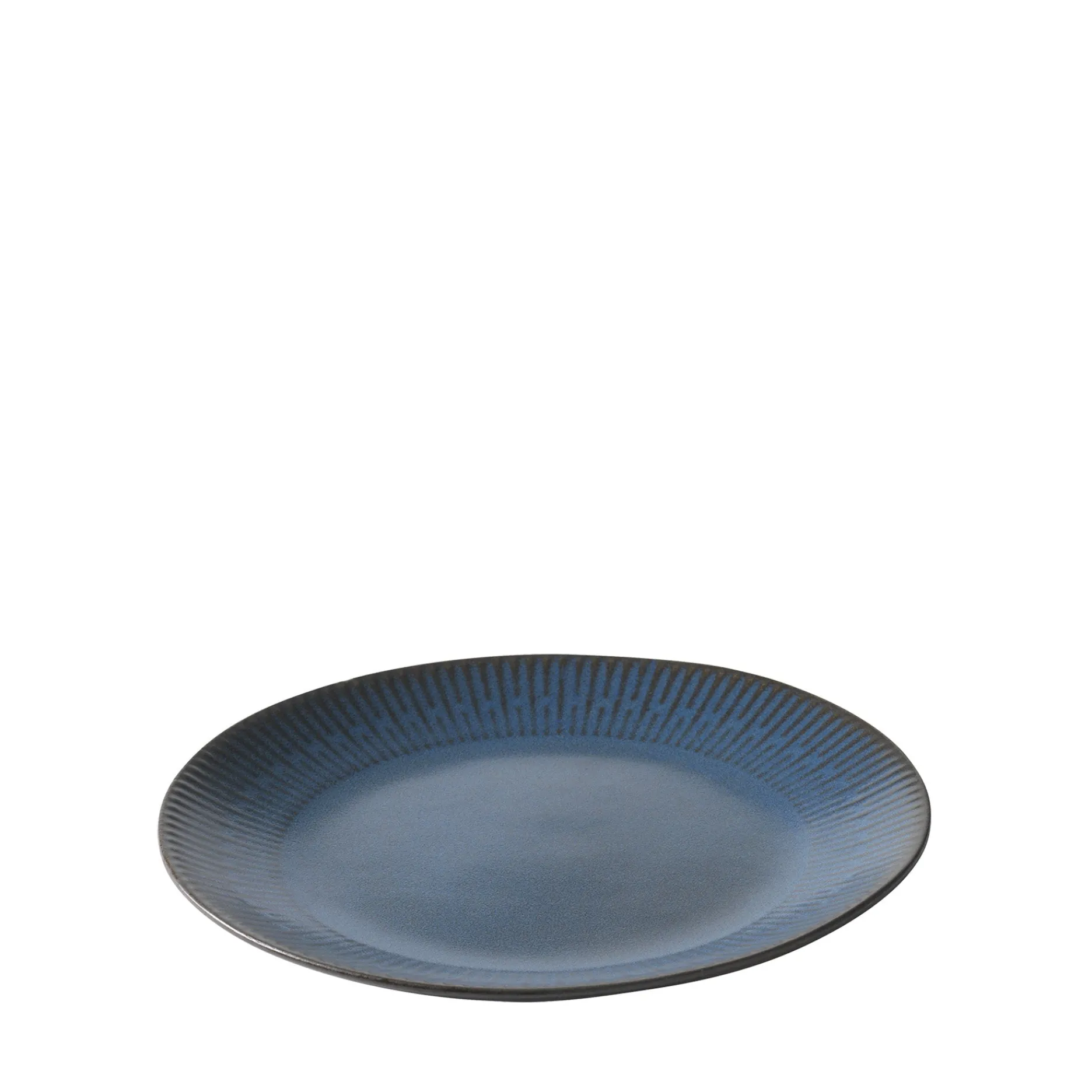 Aida Tilbud|Stel-Relief frokosttallerken Ø22 cm stentøj blå