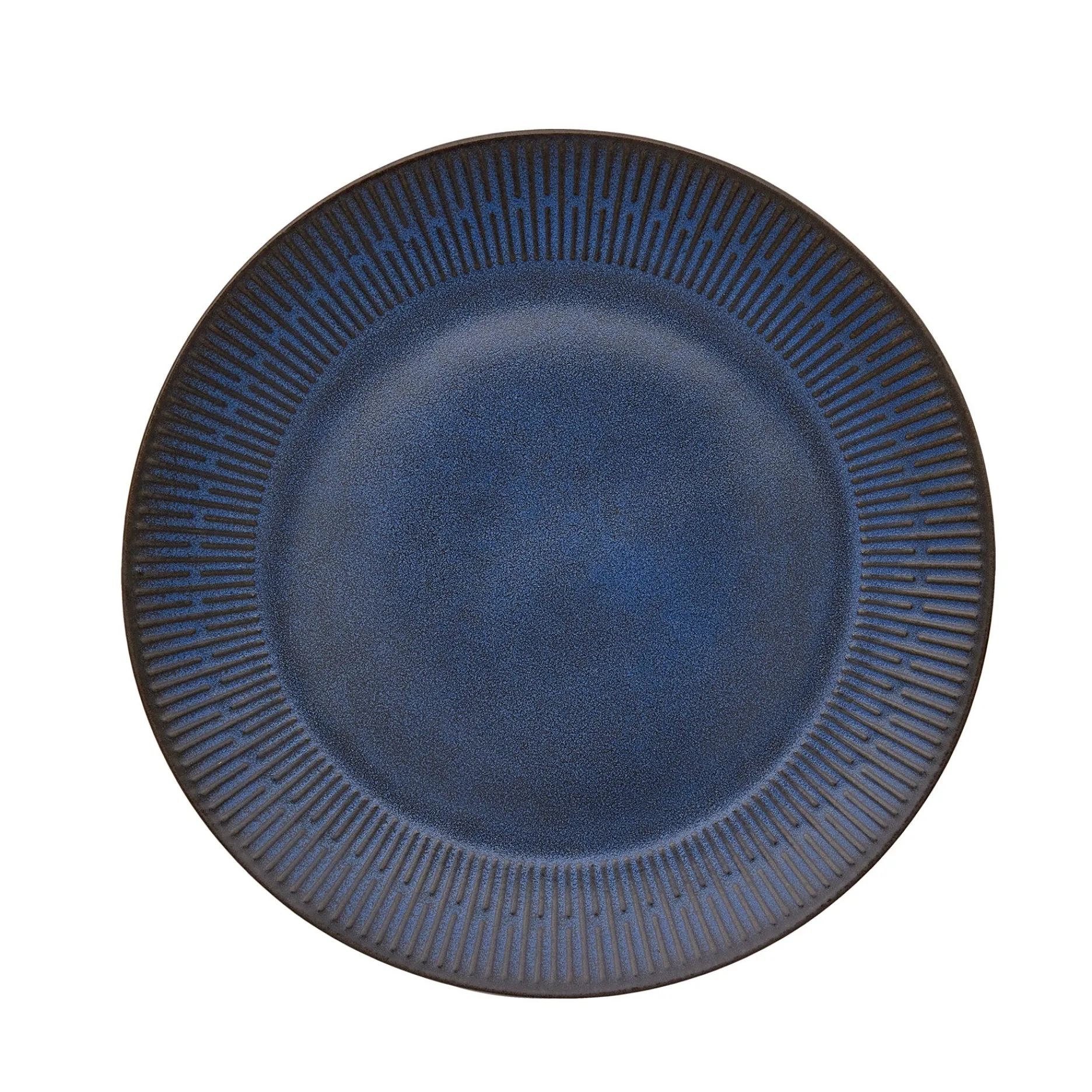Aida Tilbud|Stel-Relief middagstallerken Ø27 cm stentøj blå