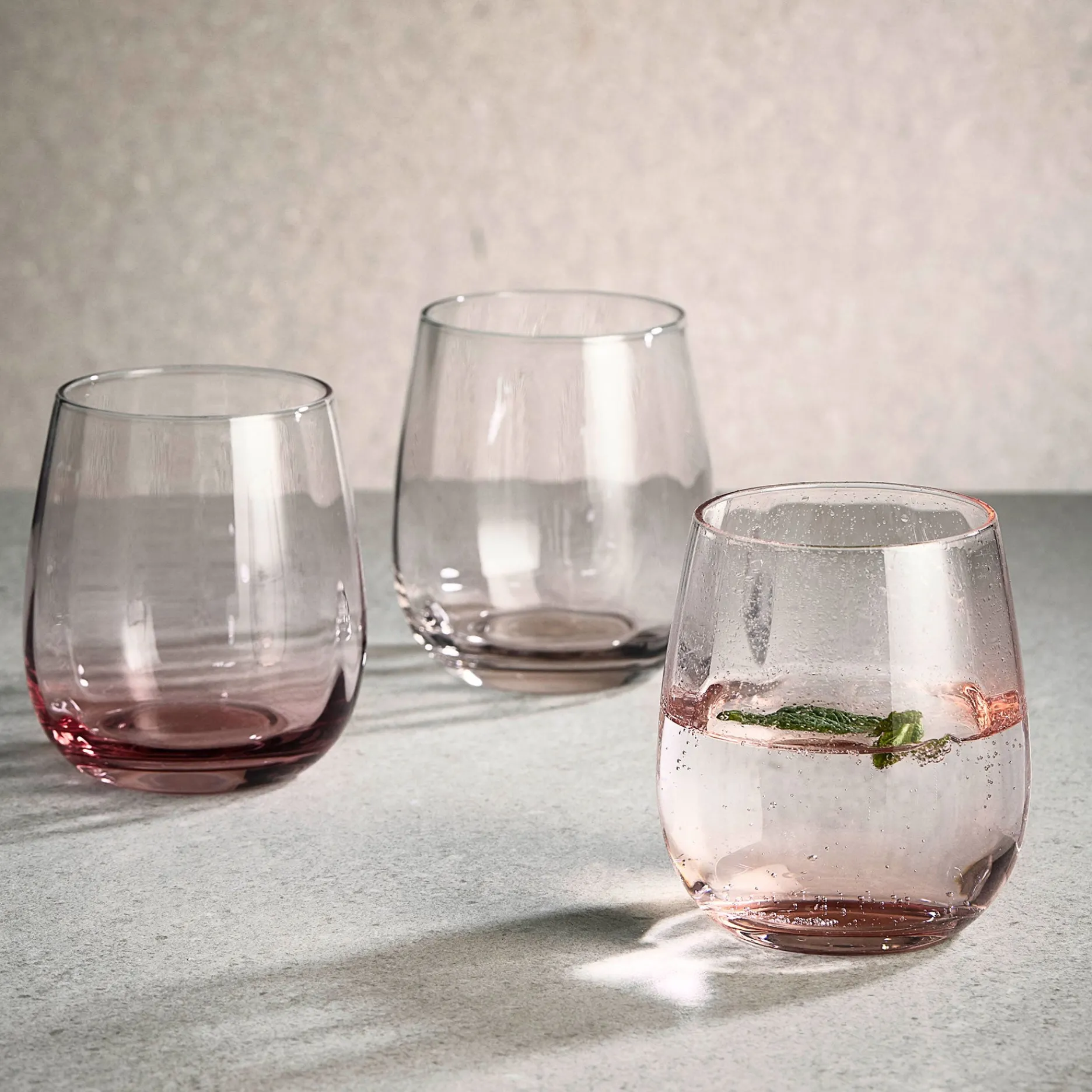 Aida Bar & Vin|Glas-SØHOLM Sonja vandglas 2 stk peach