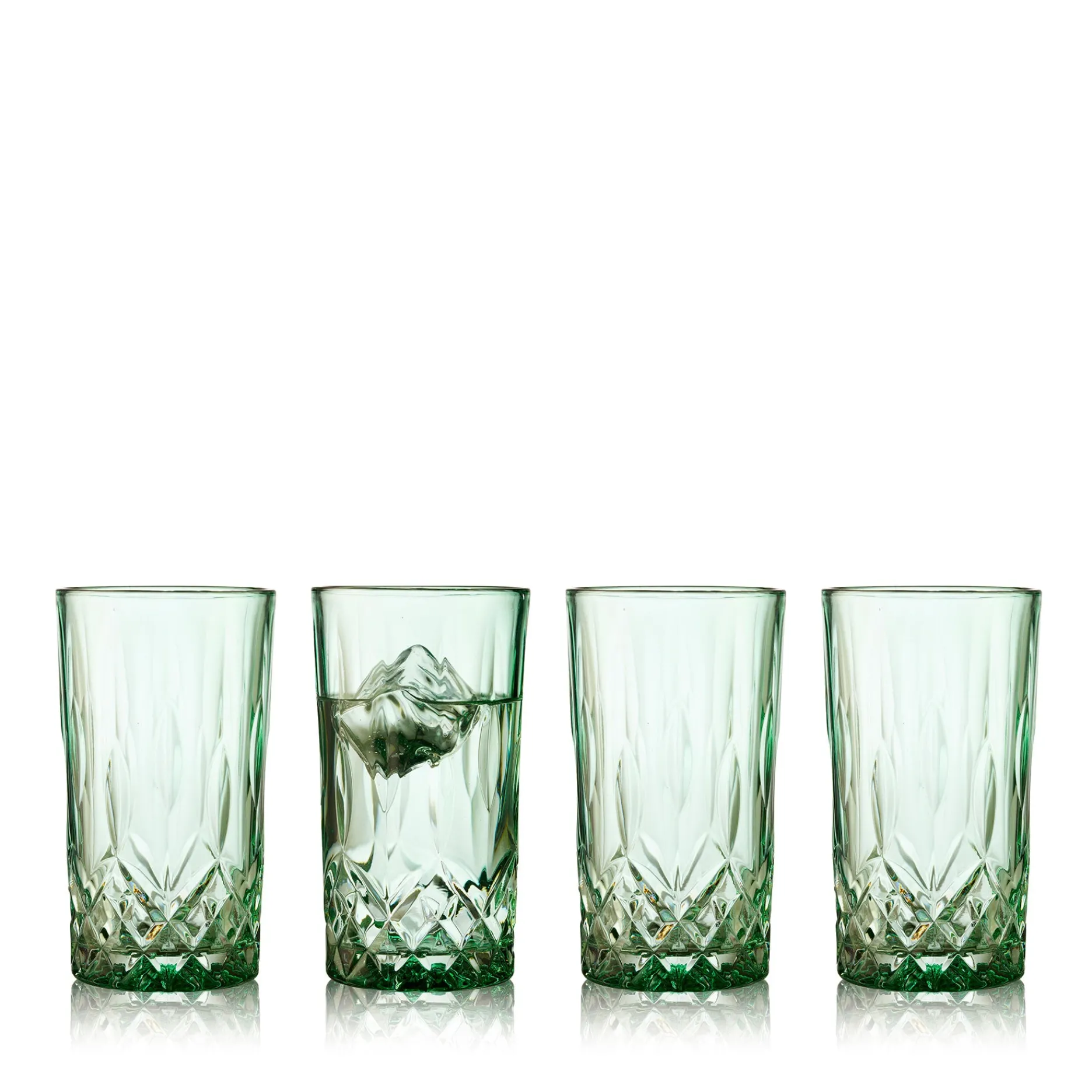 Lyngby Glas Bar & Vin|Glas-Sorrento highball 4 stk. grøn