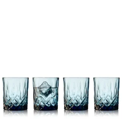 Lyngby Glas Bar & Vin|Glas-Sorrento whiskyglas 4 stk. blå