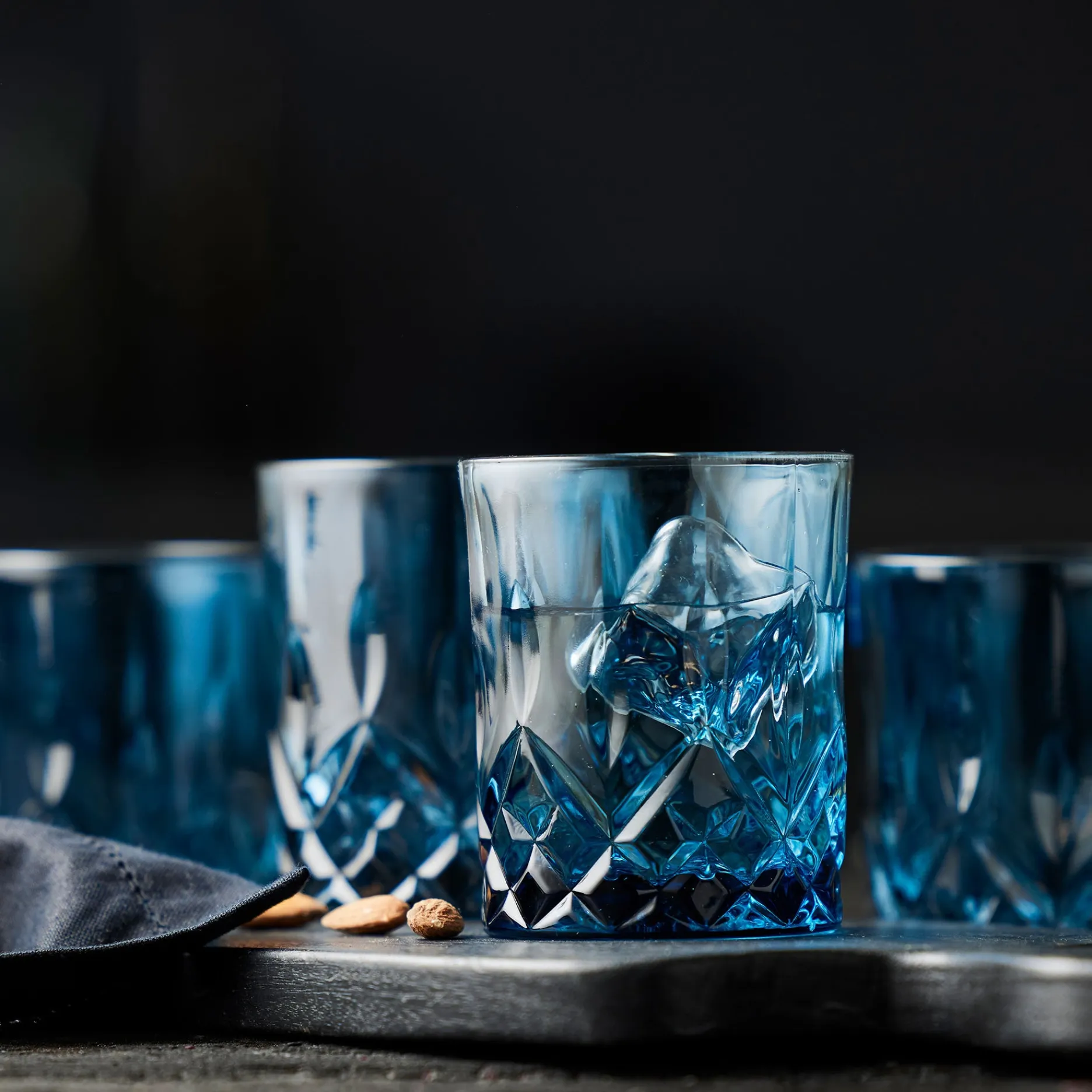 Lyngby Glas Bar & Vin|Glas-Sorrento whiskyglas 4 stk. blå
