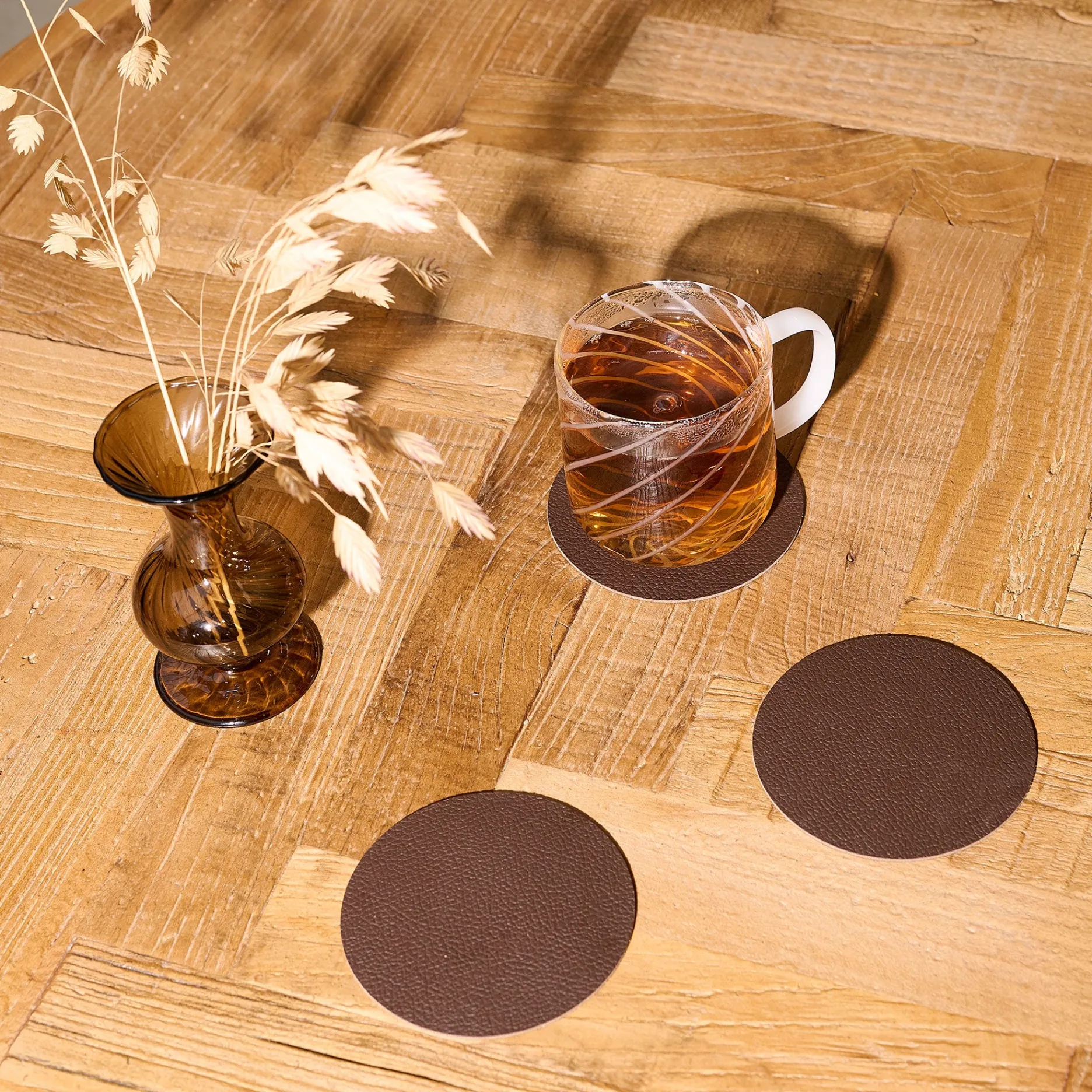 Sinnerup Dækkeservietter-Vendbar coasters Ø10 cm 4 stk.