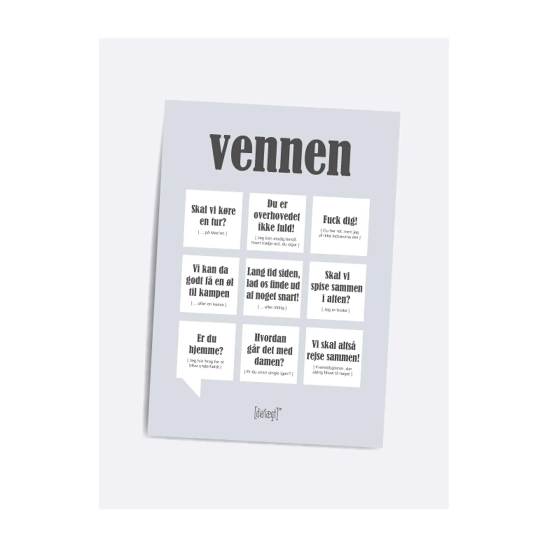 Dialægt/Citatplakat Plakater Og Billeder-Vennen Relationer