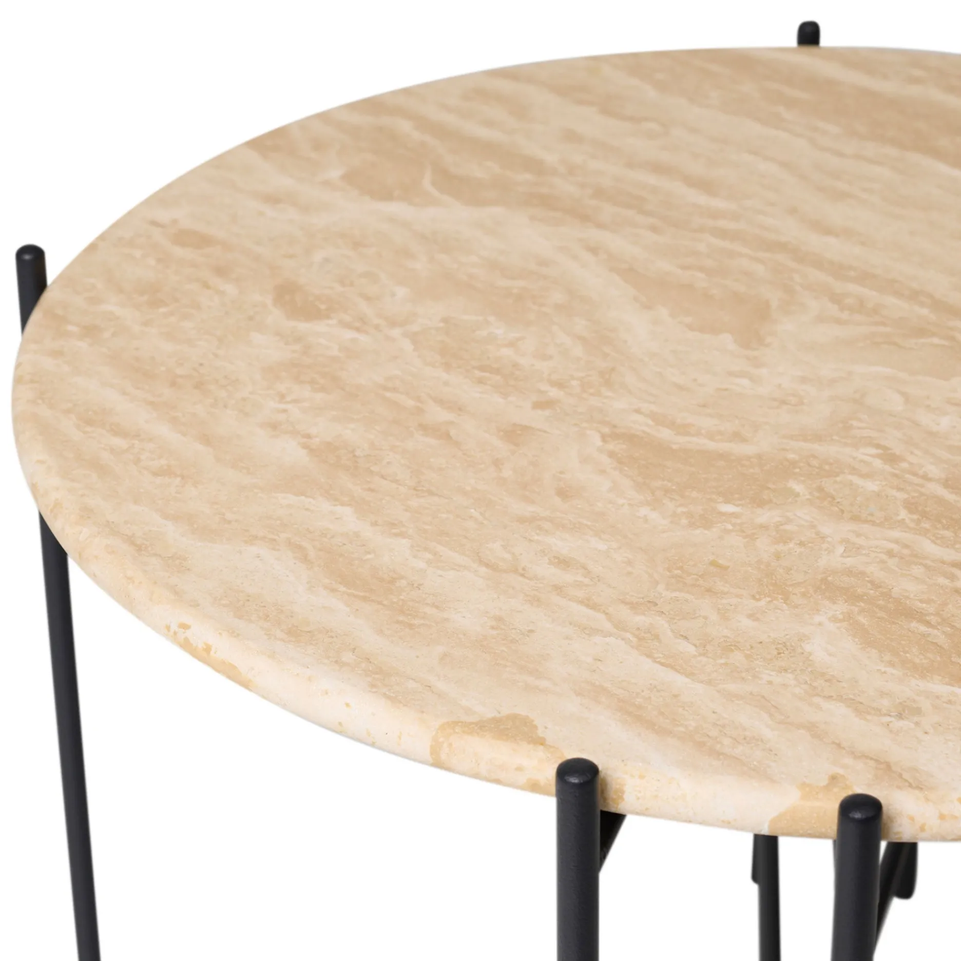 Furniture by Sinnerup Sofaborde-Viola III sofabord i travertin Ø80 cm
