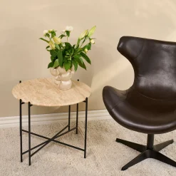 Furniture by Sinnerup Sofaborde-Viola III sofabord i travertin Ø60 cm