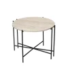 Furniture by Sinnerup Sofaborde-Viola IIII sofabord i travertine Ø60 cm