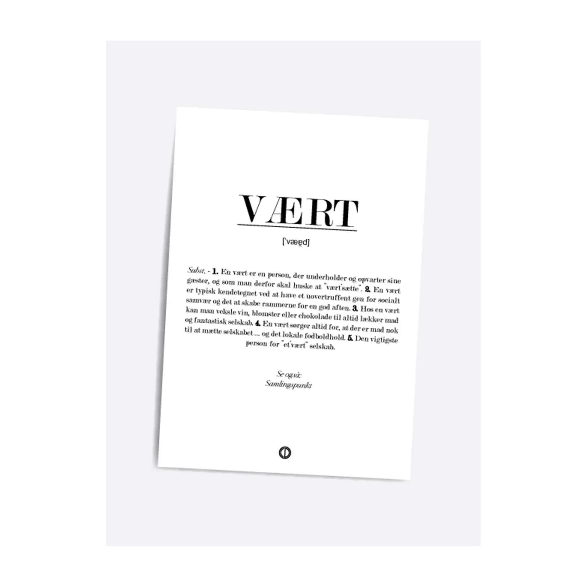 Dialægt/Citatplakat Plakater Og Billeder-Vært
