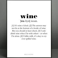 Men's Lounge Plakater Og Billeder-Wine Definition A4