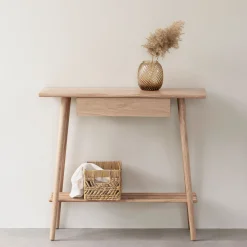 Furniture by Sinnerup Konsolborde-Wood II konsolbord FSC certificeret egetræ - hvidpigmenteret